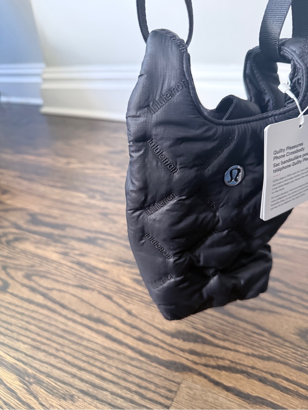 lululemon Black Quilted Phone Crossbody